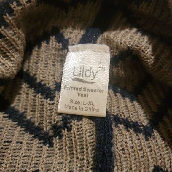 Lildy Aztec Cardigan Vest Long Fringe Hem - Picture 6 of 7